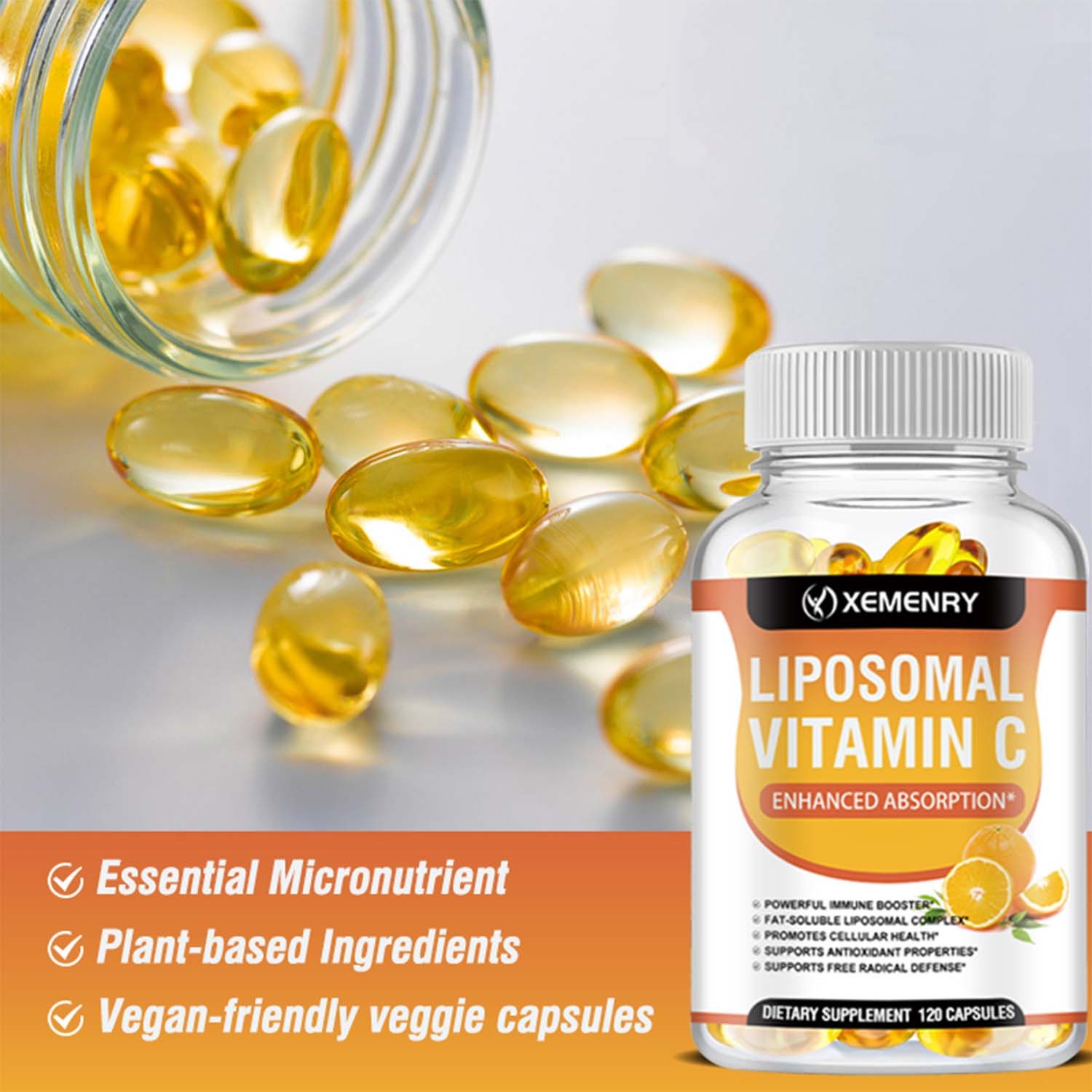 Liposomal Vitamin C 2100mg – High Absorption Supplements, Enhance Immunity
