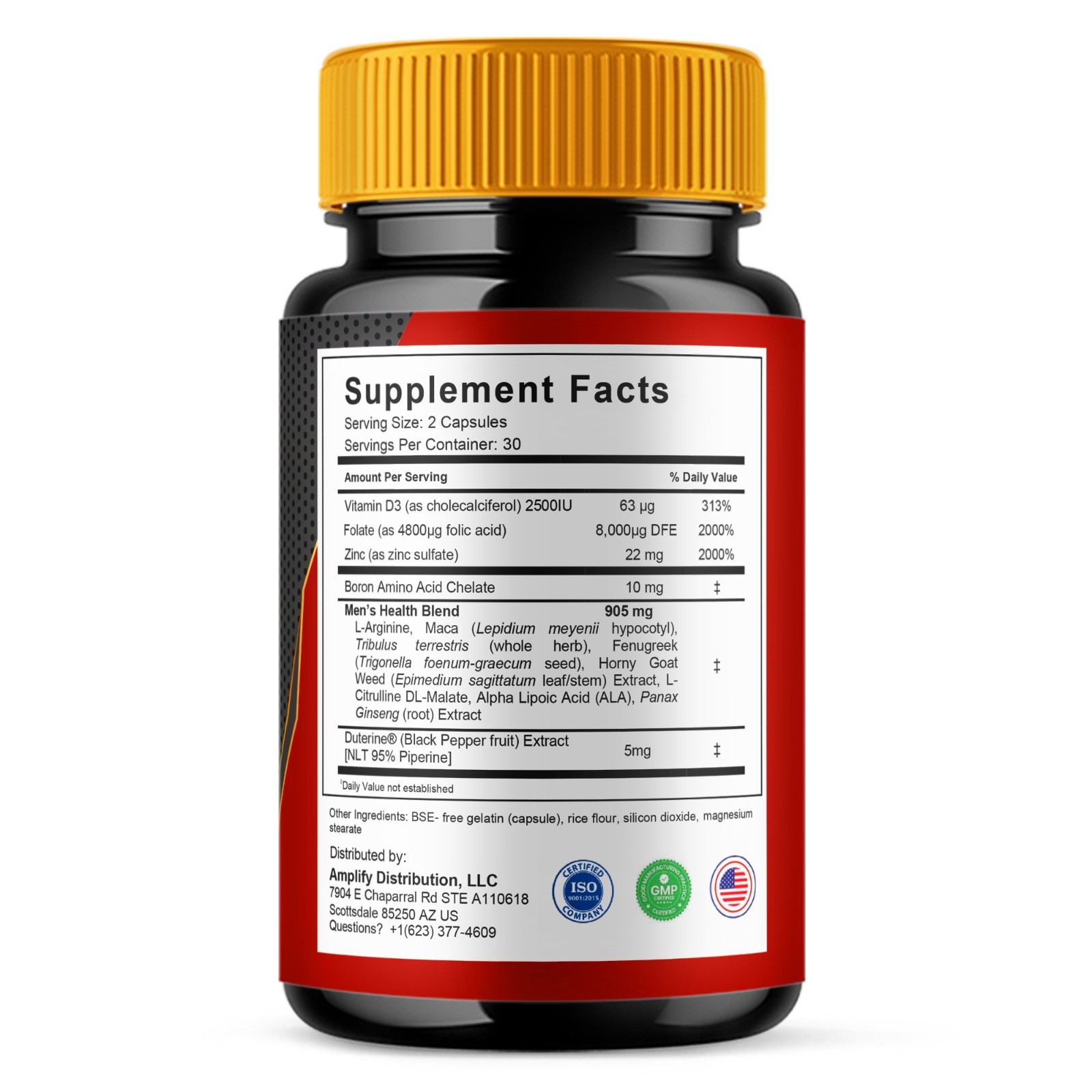 (5 Pack) Huge Load Advanced Formula, HugeLoad Male Support Pills (300 Capsules)