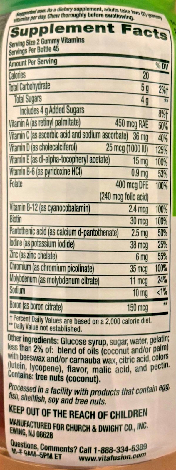 Vitafusion Multi+ Immune Support 90 Strawberry + Tangerine Gummies 12/2026