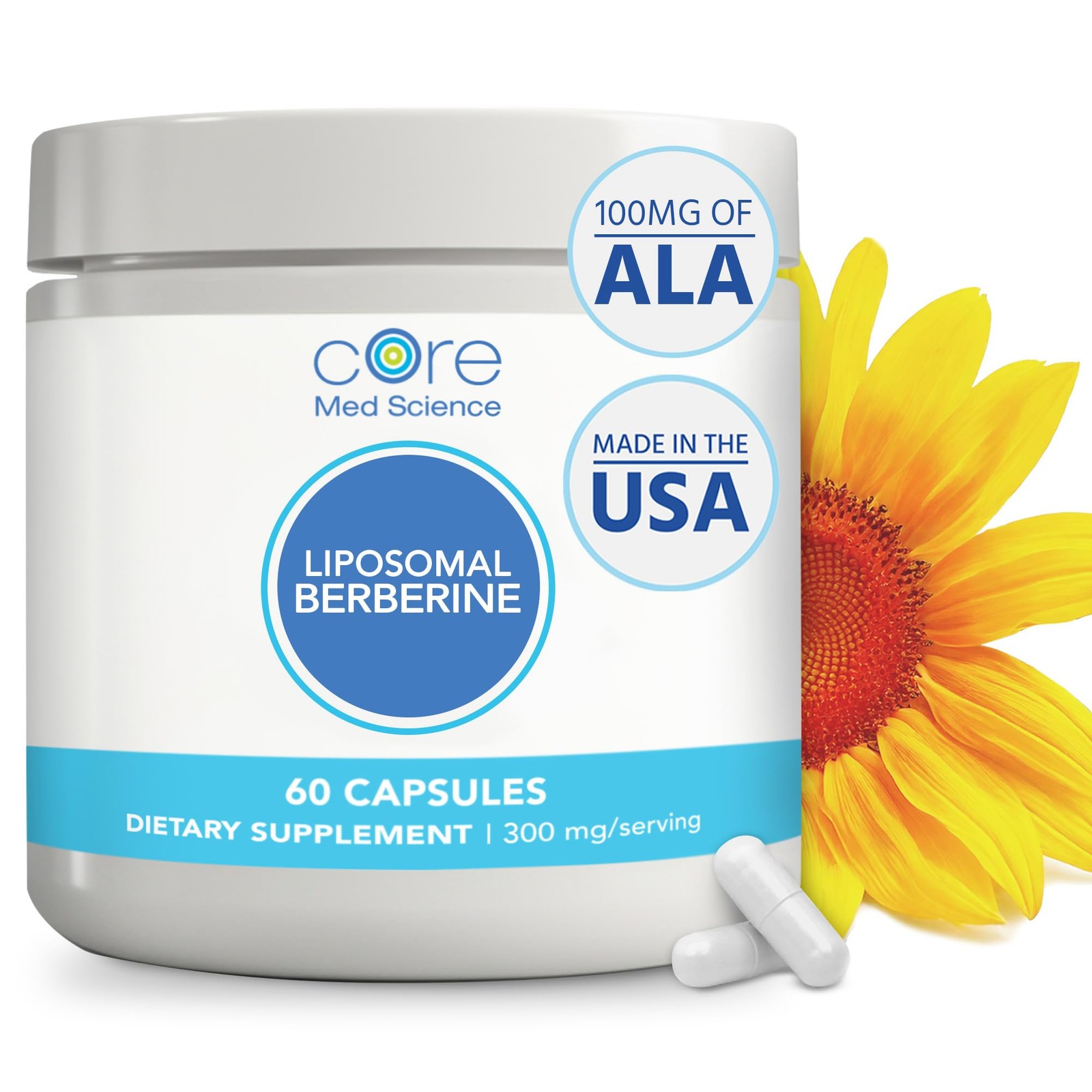 Core Med Science Liposomal Berberine Supplement, 300mg – Physician Formulated…