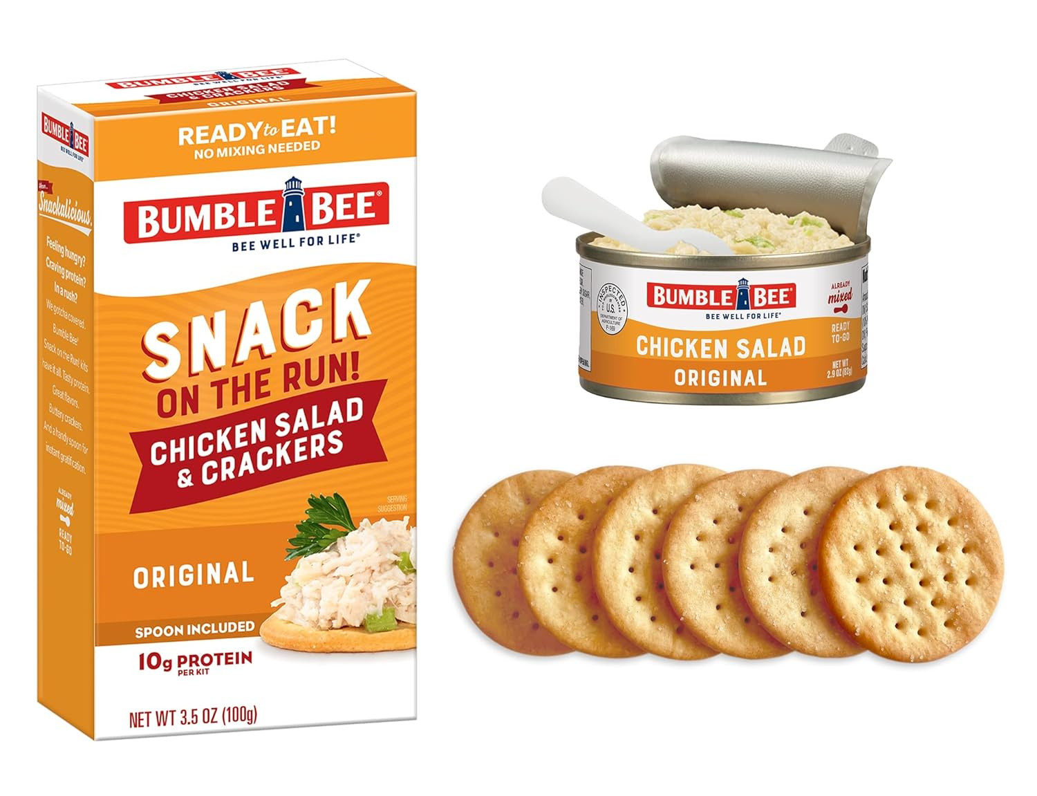 Bumble Bee Snack on the Run! Protein Snack Pack – Original Chicken Salad with Cr