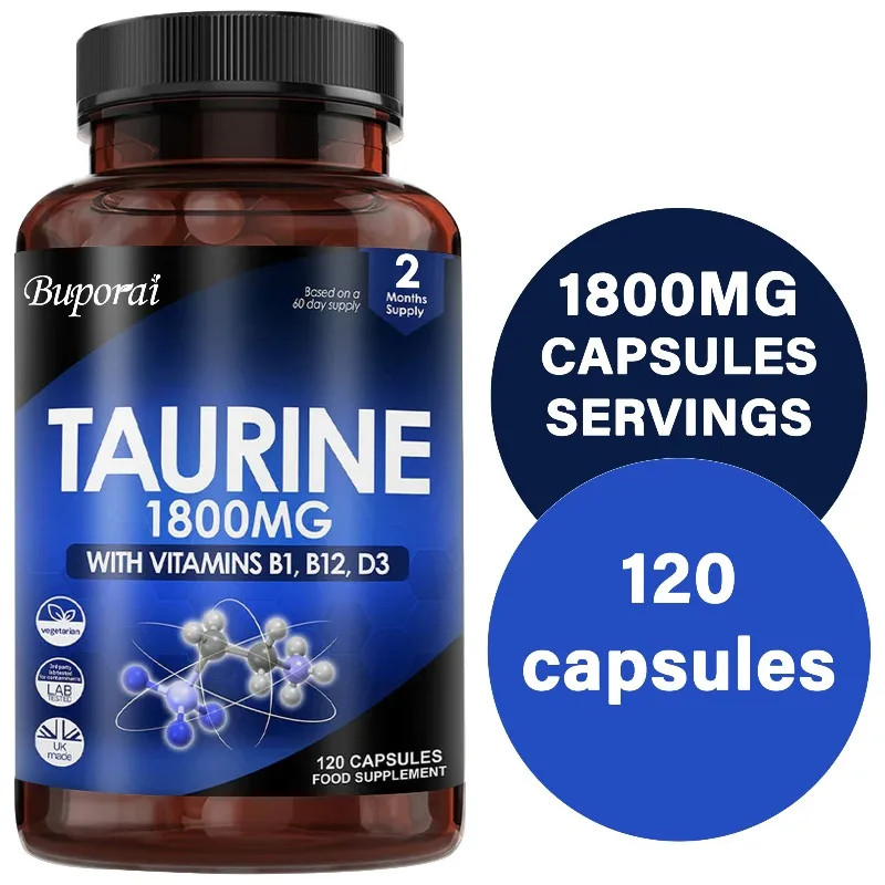 Taurine 120pcs,Relieve Fatigue,Improve Mental Strength,Promote Brain Development