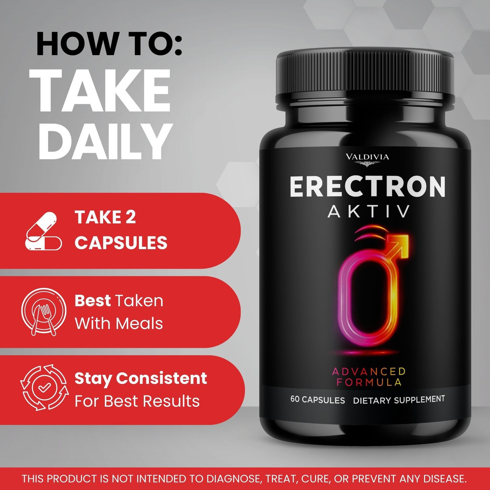 Eretron Aktiv Men Daily Wellness Energy Support Capsules Natural 1 Pack 60Ct