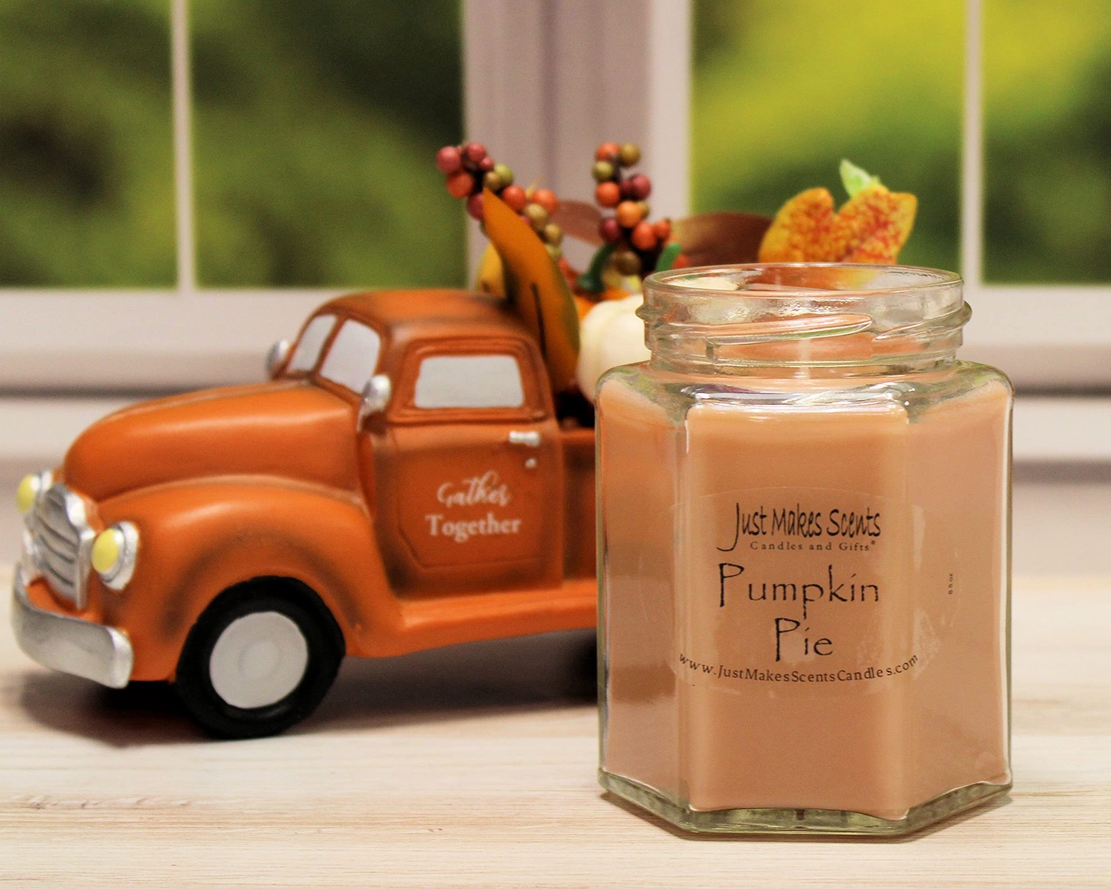 Pumpkin Pie Scented Blended Soy Candle by Just Makes Scents (8 oz) One Candle