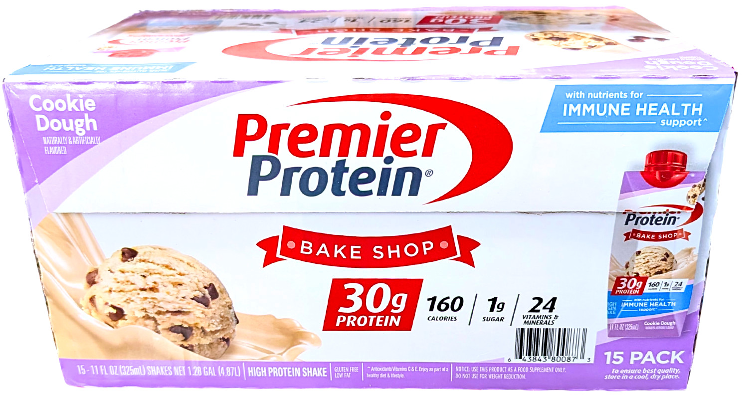 Premier Protein 30g High Protein Shake Cookie Dough 15 x 11 Fl Oz EXP 06/2026