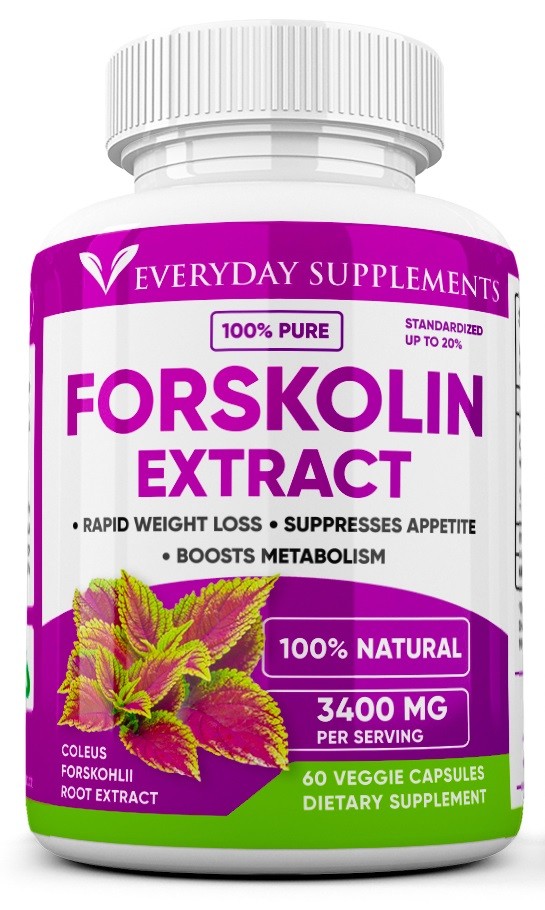 5 x Forskolin Maximum Strength 100% Pure 3400mg Rapid Results Forskolin Extract