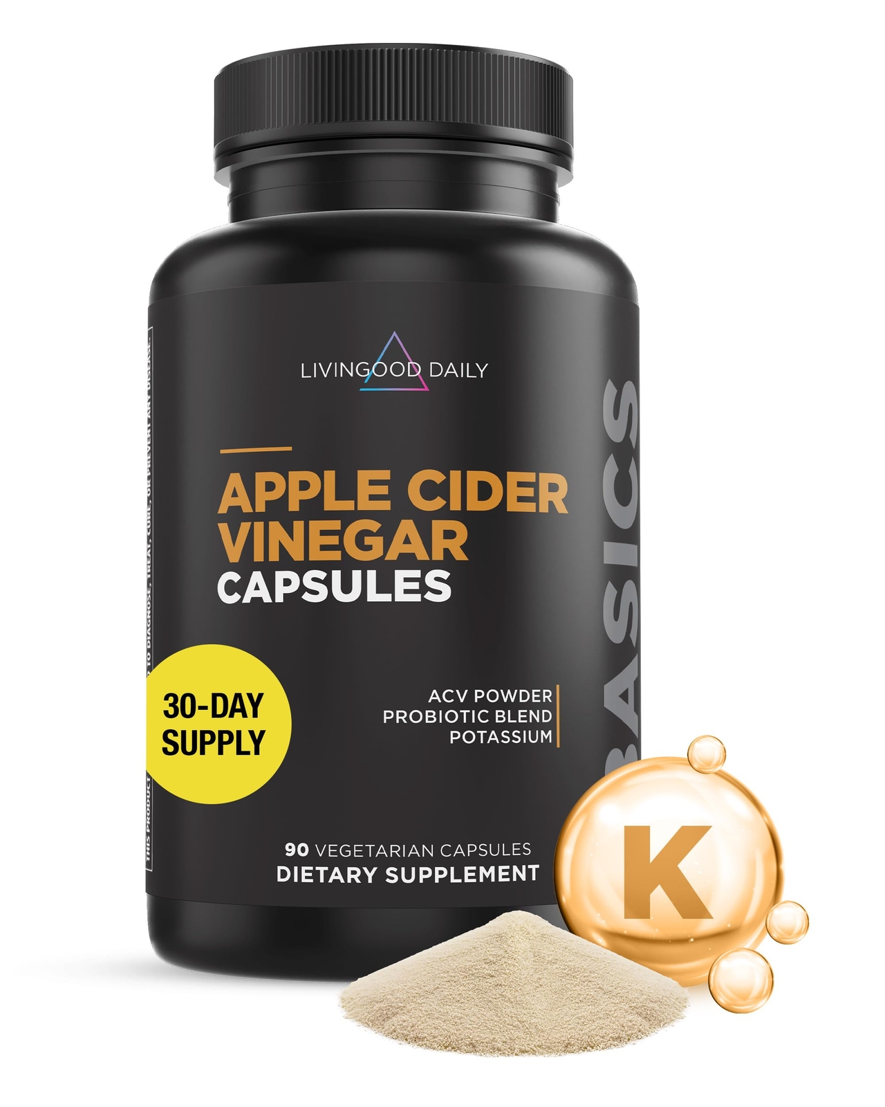 Livingood Daily Apple Cider Vinegar Capsules 90 Vegetarian Capsules