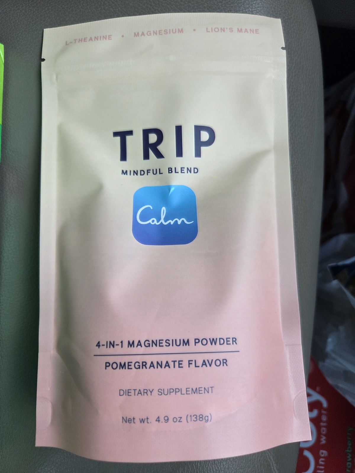 NEW Trip Mindful Blend 4-in-1 Magnesium Powder Calming Pack, Pomegranate Flavor