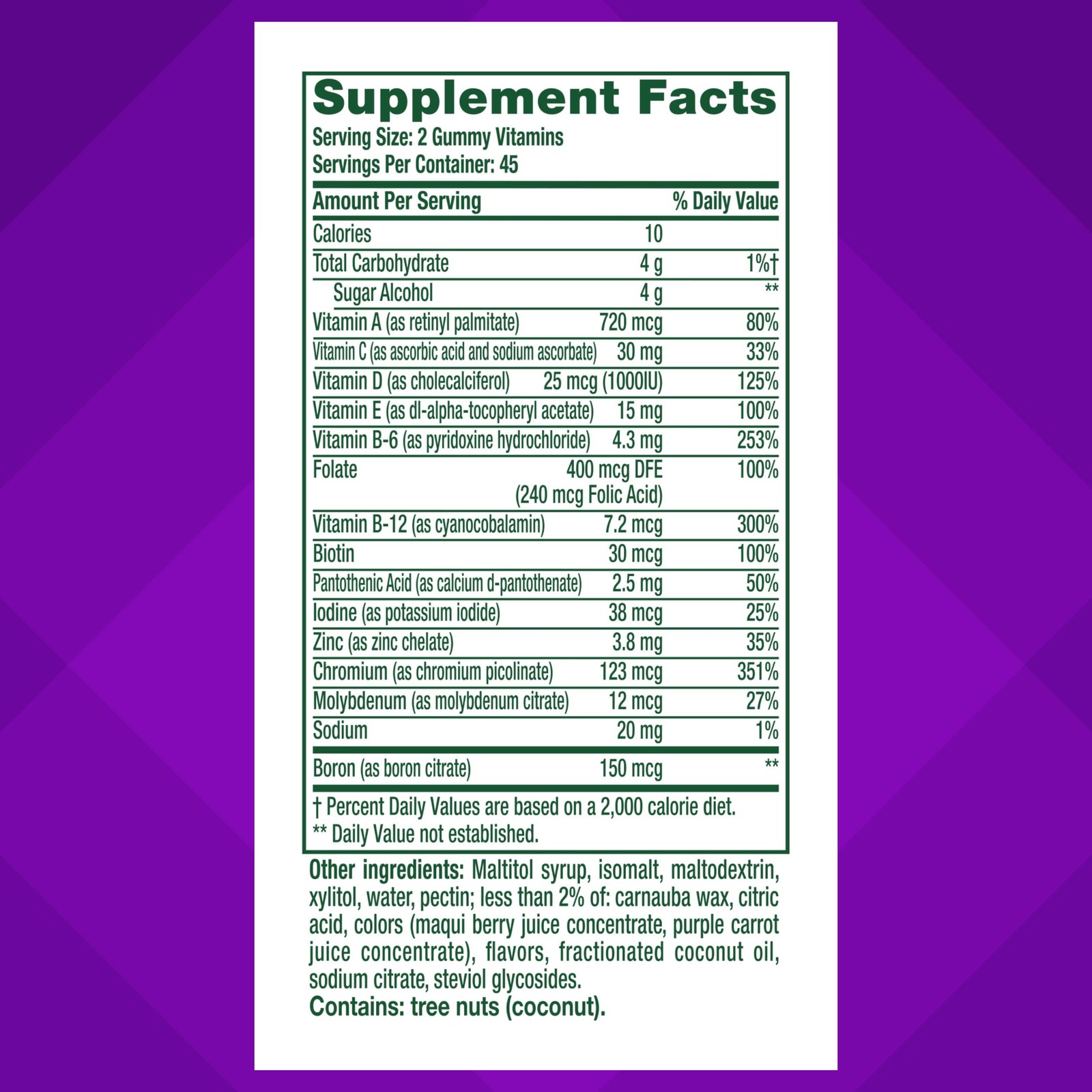 vitafusion Sugar Free Men’s Multi Daily Gummy 1 Count (Pack of 1)