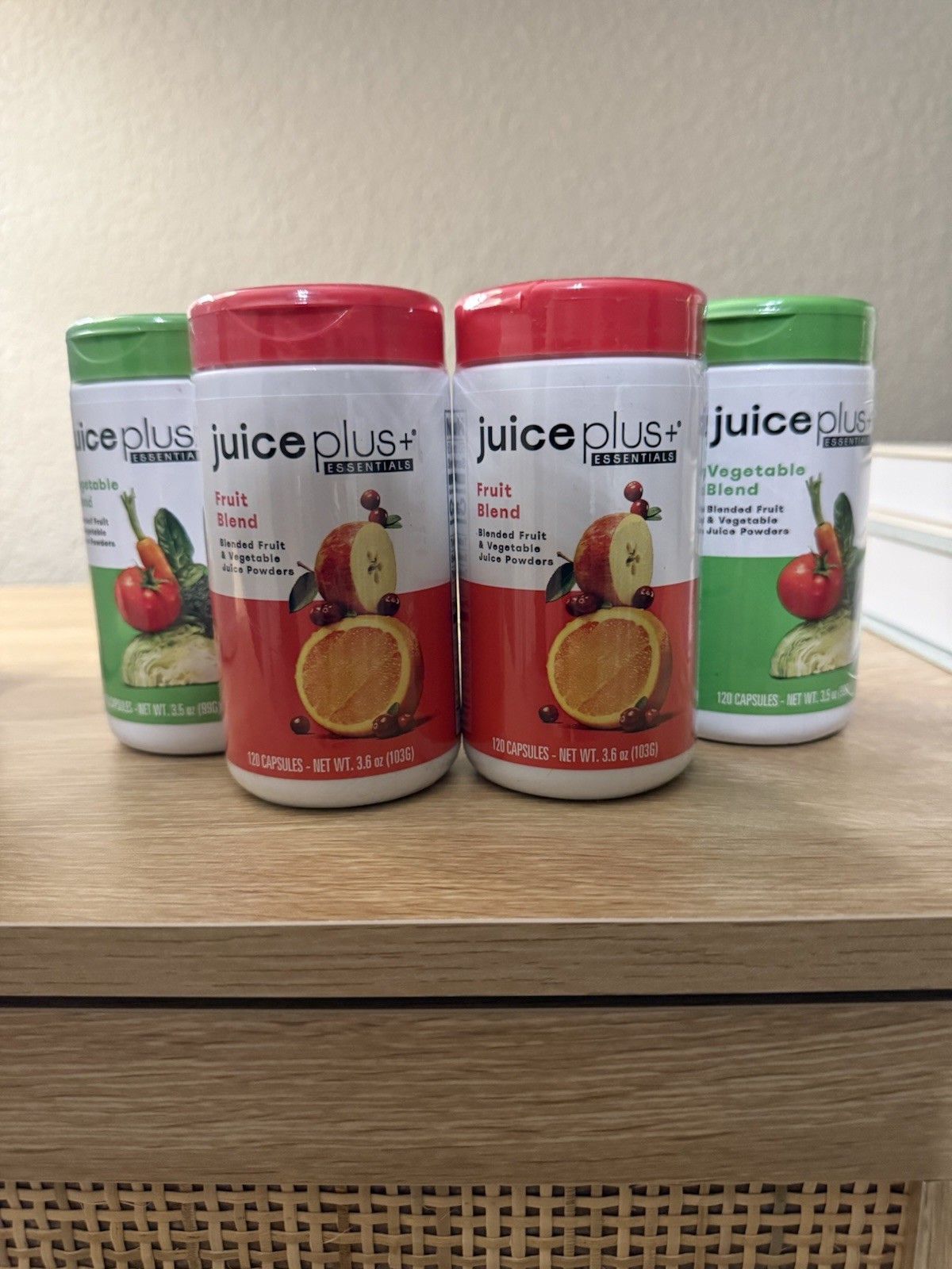 Juice Plus Fruit & Veggie Blend Capsules 4 Month Supply Sealed Bottles Exp 9/27