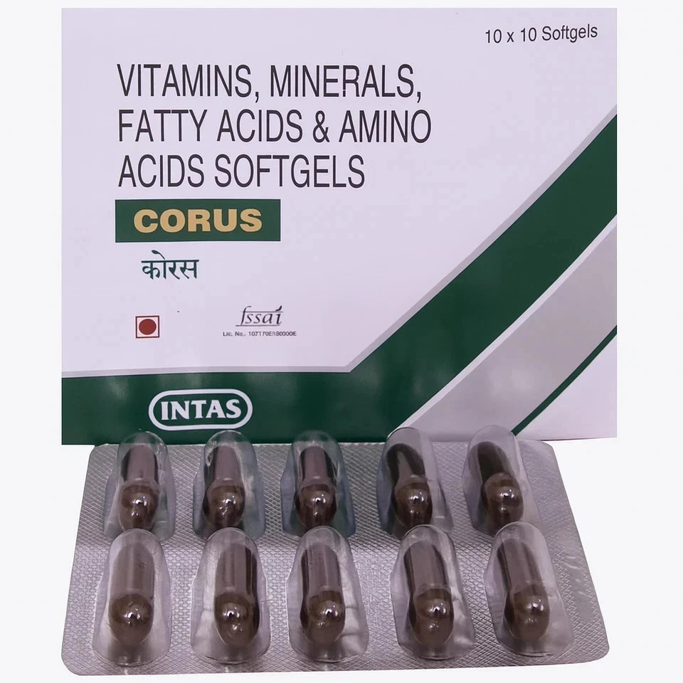 Charak Corus Soft Gelatin Capsules – 100 Caps General Health & Well‑Being