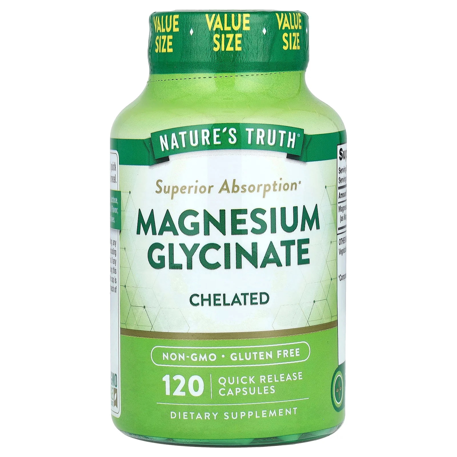 2 X Nature’s Truth, Magnesium Glycinate, Chelated, 120 Quick Release Capsules (