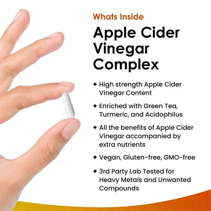 Apple Cider Vinegar 240pcs,Fat Burning,Weight Management,Detox,Improve Digestion