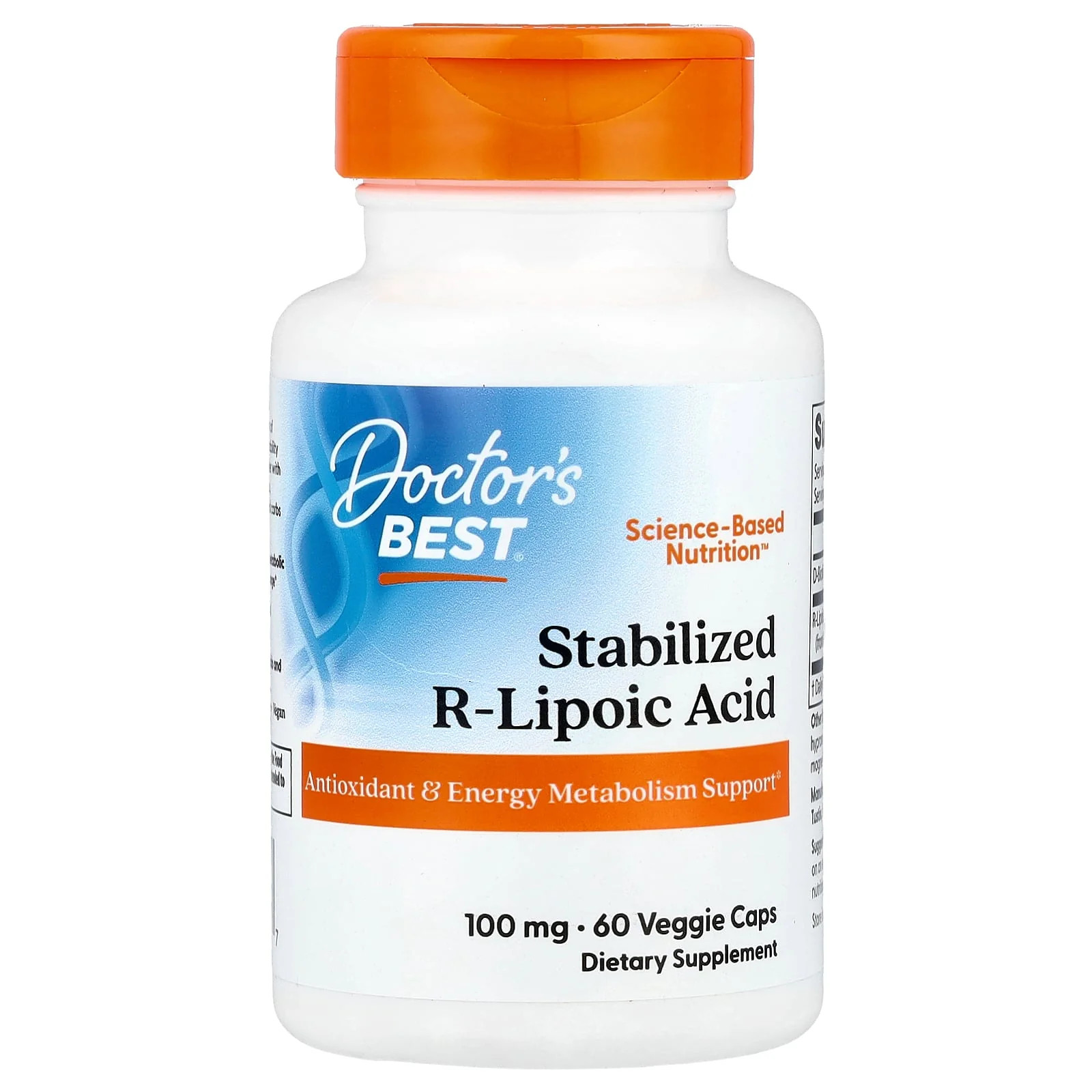 2 X Doctor’s Best, Stabilized R-Lipoic Acid, 100 mg, 60 Veggie Caps