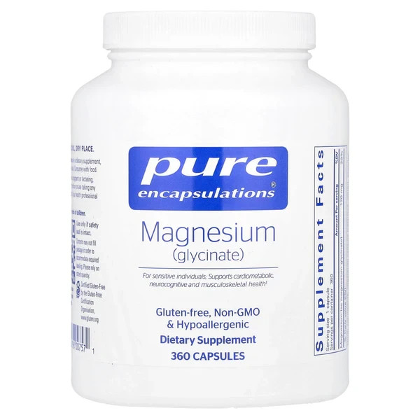 Pure Encapsulations Magnesium (glycinate) 120mg – 360 Capsules Exp 2027