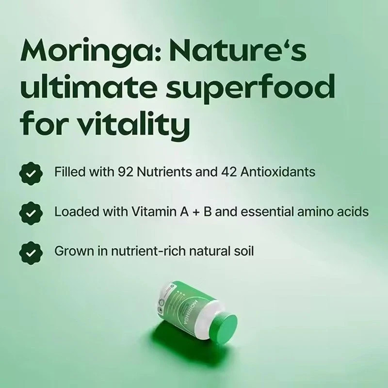 3Pack Moringa Capsule Supplement Pills designed for Immune Supports & Gut