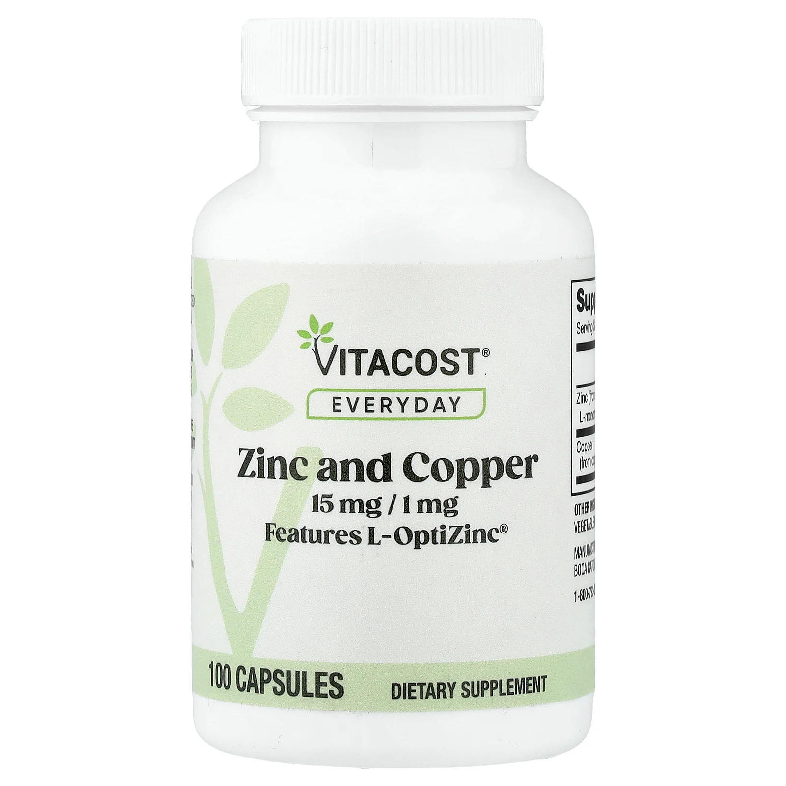 Everyday, Zinc and Copper, 100 Capsules