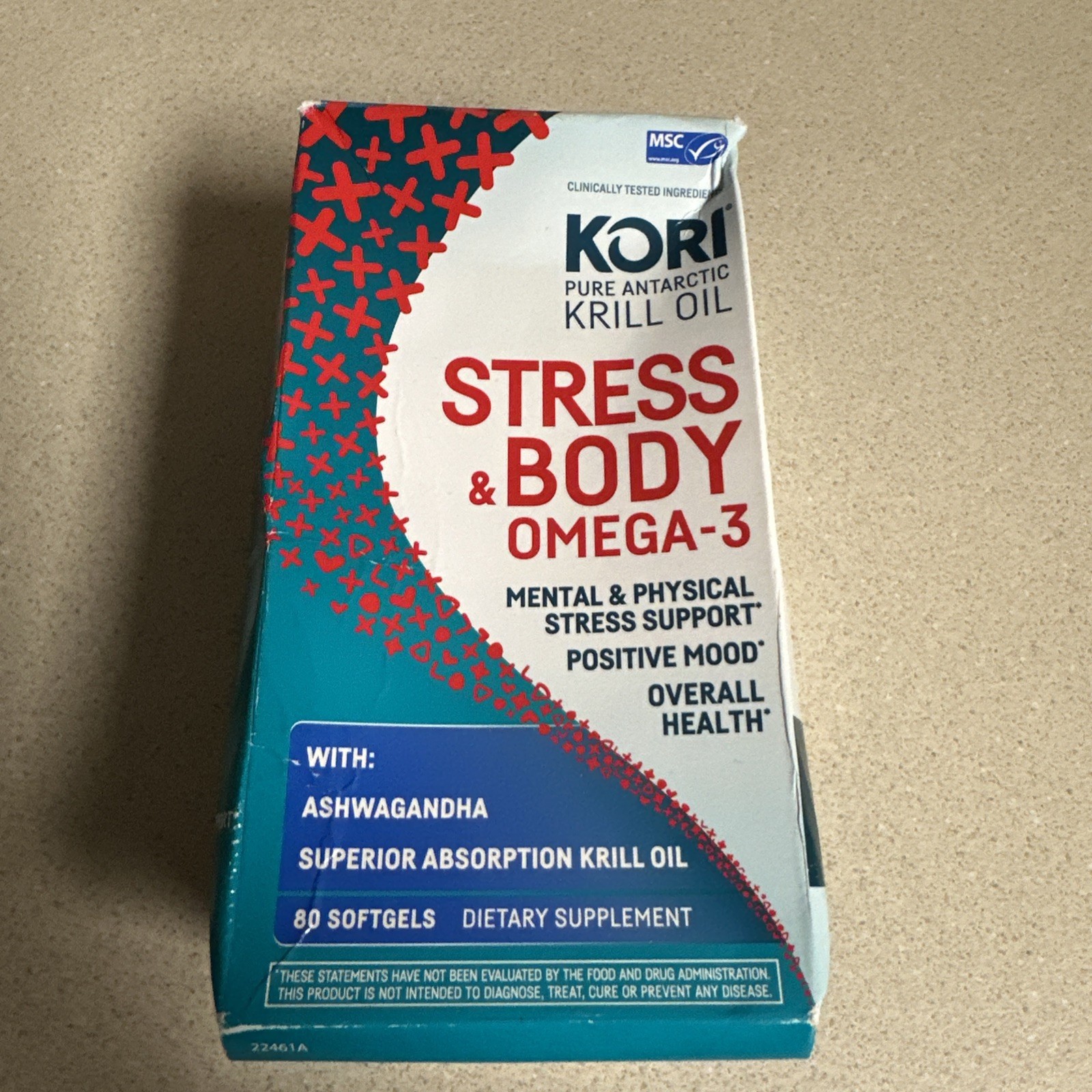 Kori Krill Oil STRESS & BODY Omega3 Multi Benefit ashwagandha 80 softgel 04/2026