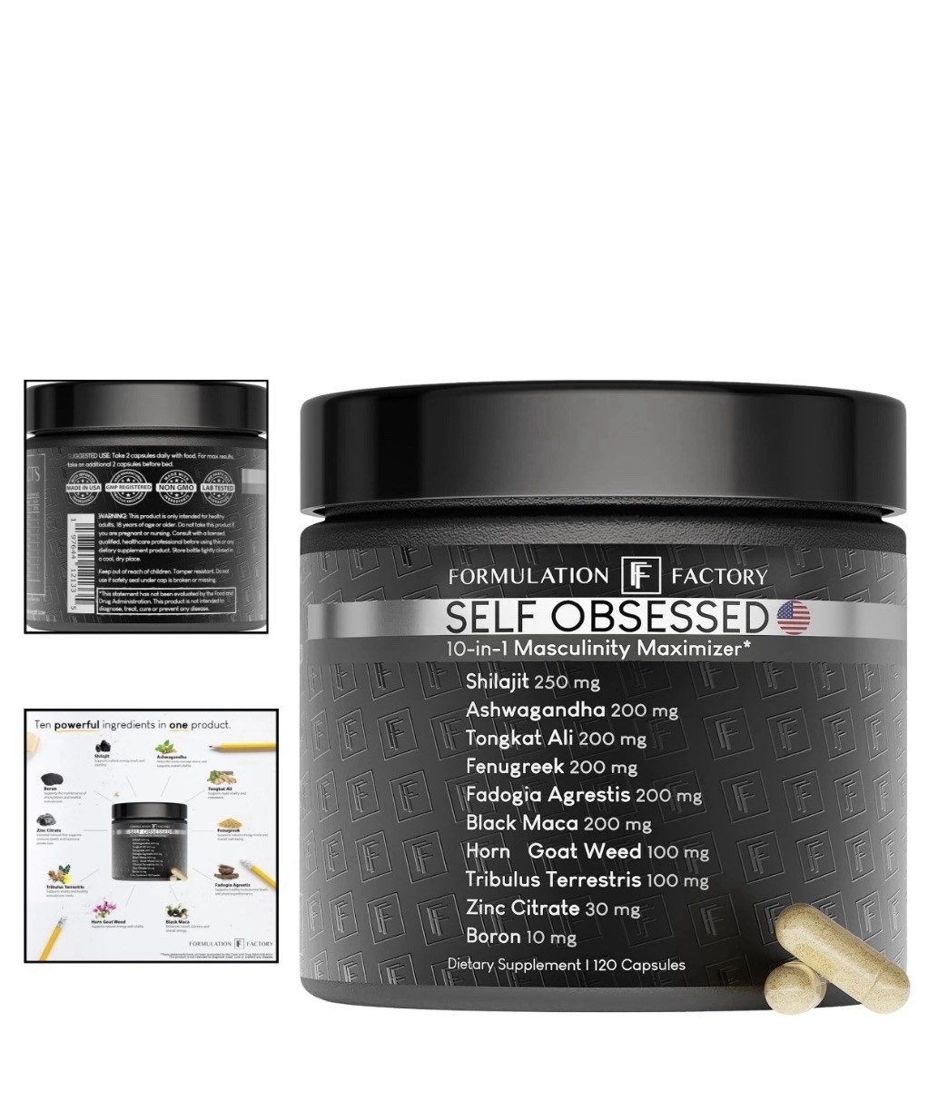 Self Obsessed Masculine Vitality & Testo Support – 120 Capsules 10-in-1