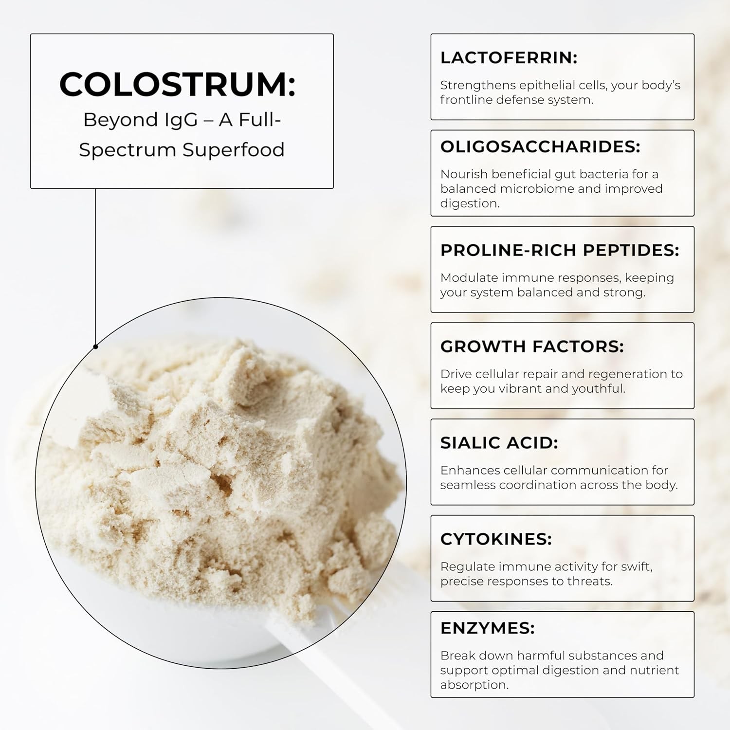 Grass Fed Bovine Colostrum 60 Servings 4.23oz 3rd Party Tested BIOFEMA USA Made