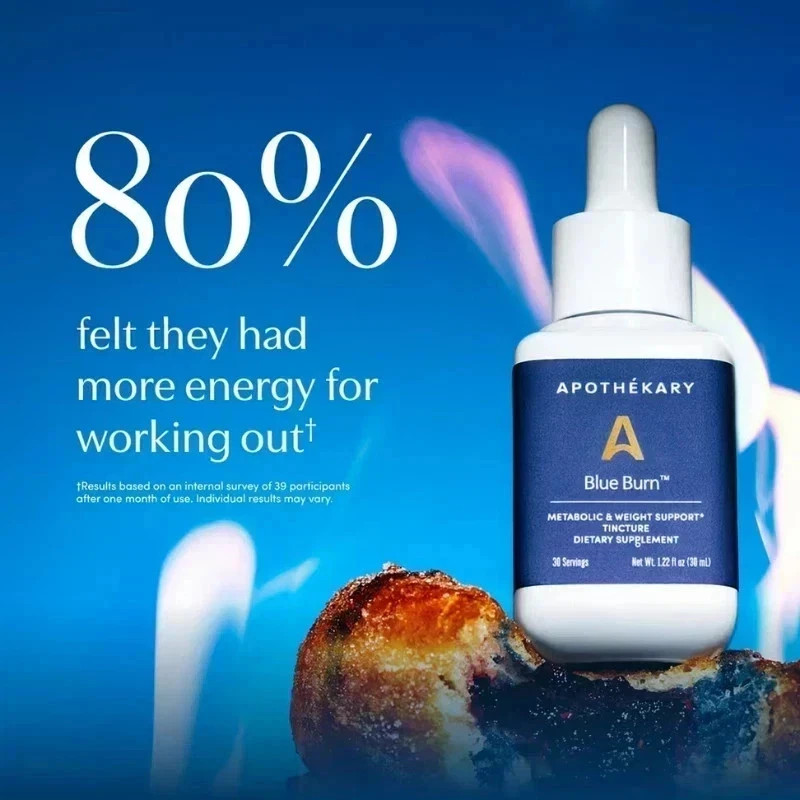 Apothékary Blue Burn Metabolic & Weight Relief Tincture 1.0 oz-NEW