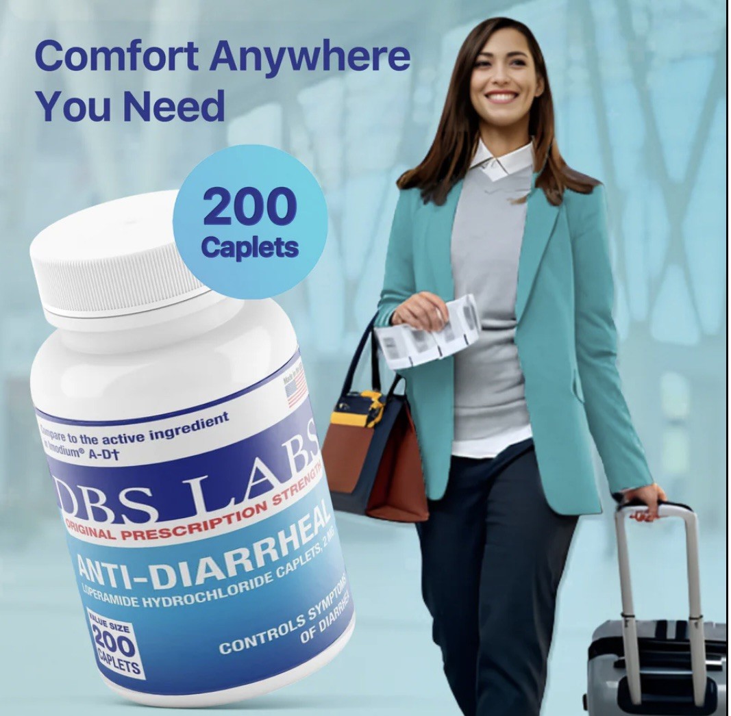 Anti-Diarrheal Caplets 2MG | 200 Ct – Made in the USA Exp 09/2027