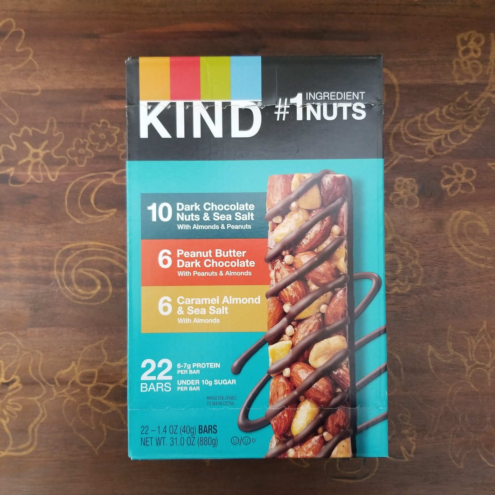 KIND Nut 22 Variety 1.4 oz Bars 3 Flavor Dark Chocolate, Peanut & Caramel Almond