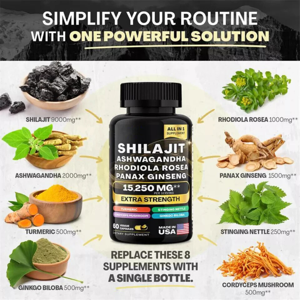 Dynamic Vitality Bundle – Sea Moss Multivitamin & Shilajit Power Combo 120 Caps