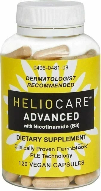 3 Packs Heliocare Advanced Nicotinamide B3 Skin Health 120 Capsules Exp: 02/2028
