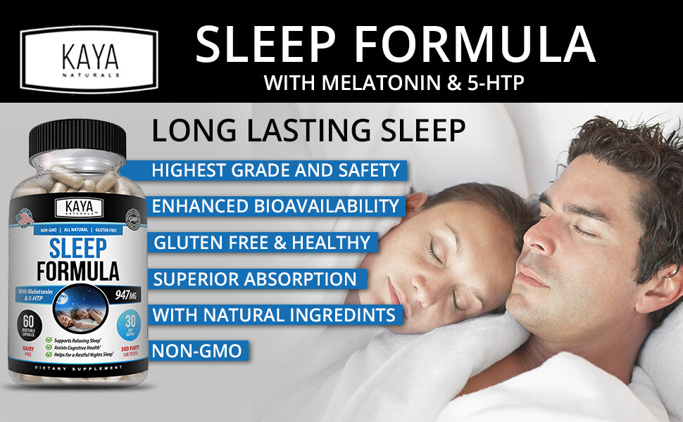 Deep Sleep Formula 60ct, Fall Asleep & Stay Asleep, Melatonin Sleeping Aid