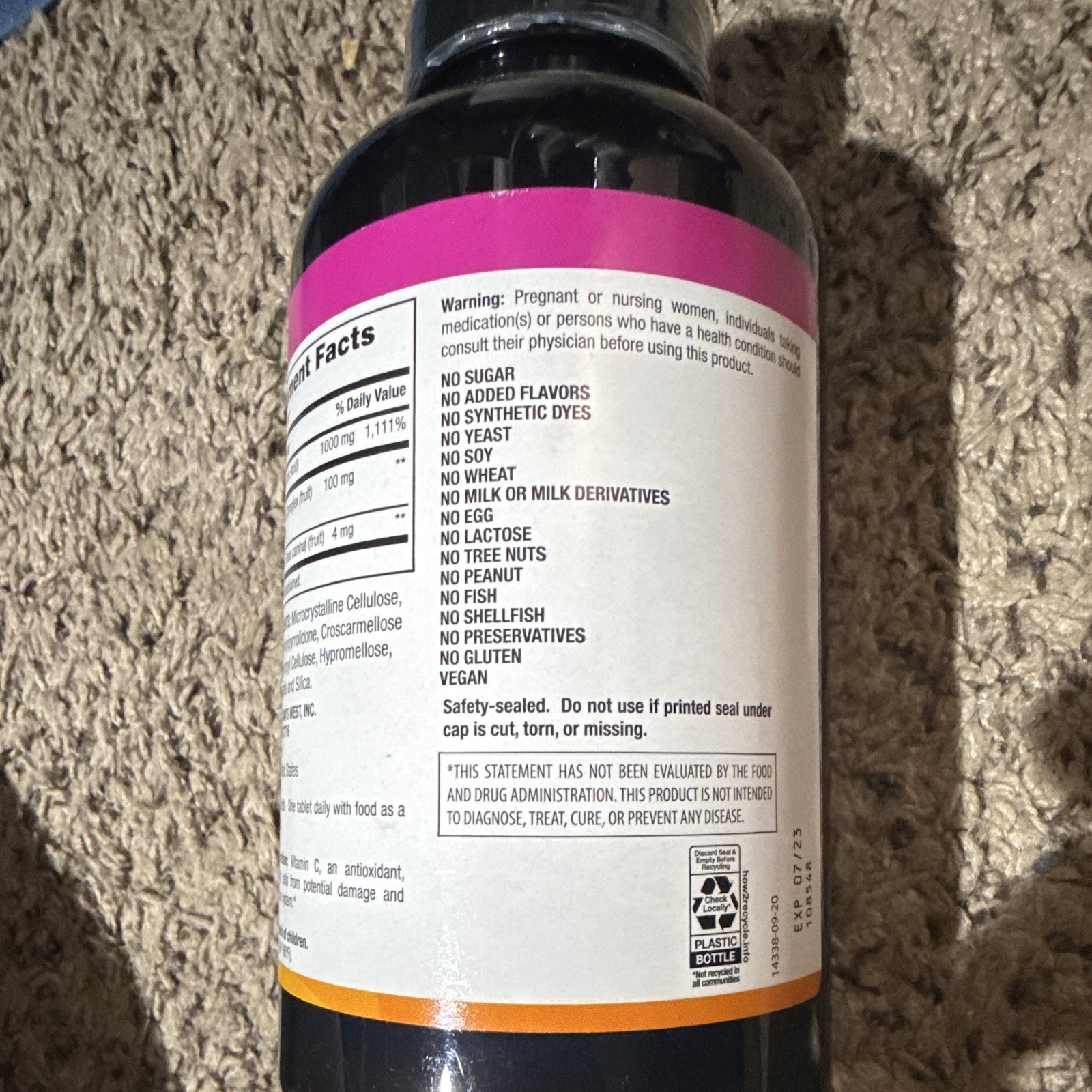 Member’s Mark Vitamin C 1000mg Tablets Rose Hips + Bioflavonoids 500 Vegan
