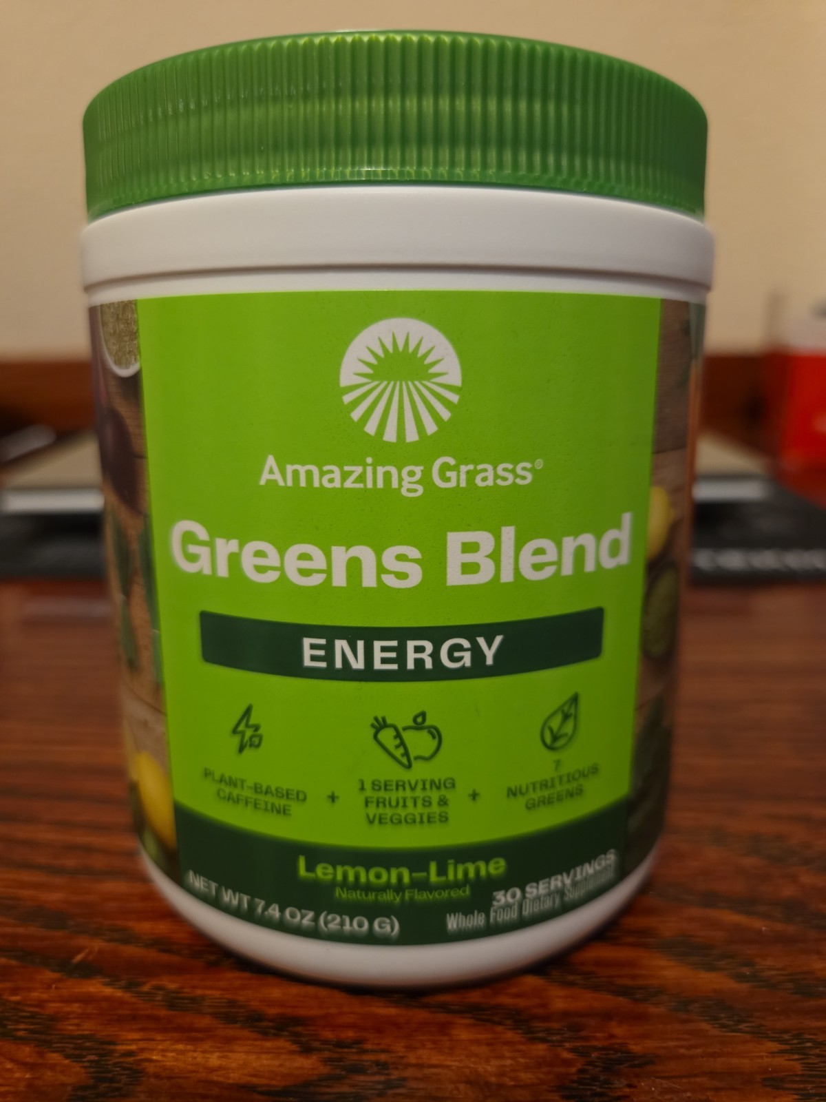 Amazing Grass Greens blend lemon- lime 30 servings organic energy AUGUST 2026