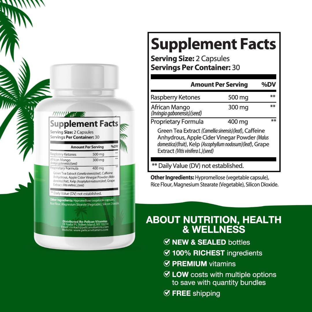 Tropical Rise- Keto & Weight Support – 5 Bottles- 300 Capsules