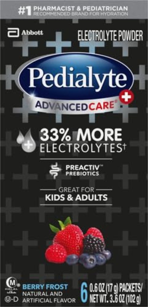 AdvancedCare Plus Berry Frost Electrolyte Powder – 3x Electrolytes & Prebioti…