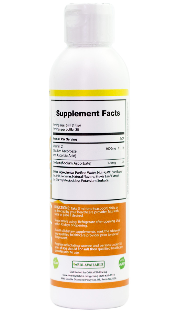Liposomal Vitamin C – 150ml (30 Servings) – 100% Bioavailable – High Potency