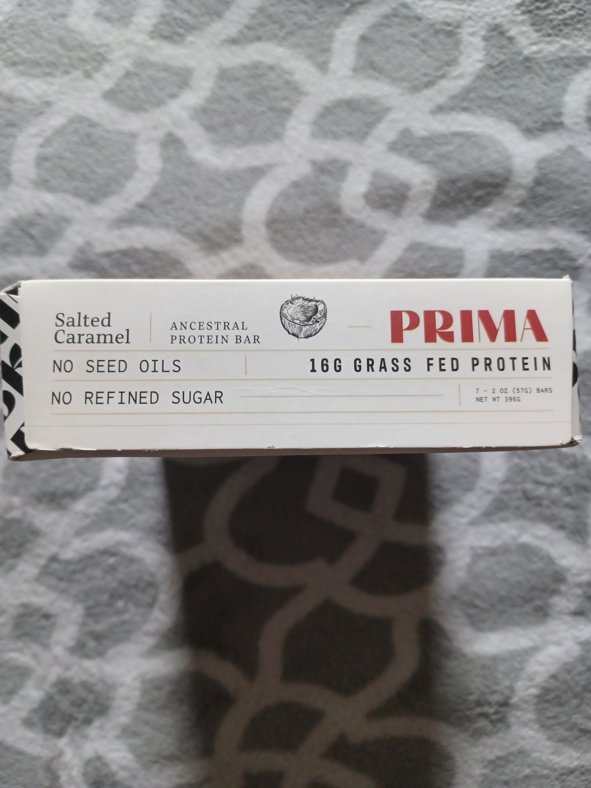 Prima Salted Caramel Ancestral Protein Bar 16g Grass Fed Protein 7-2oz. 02/2027