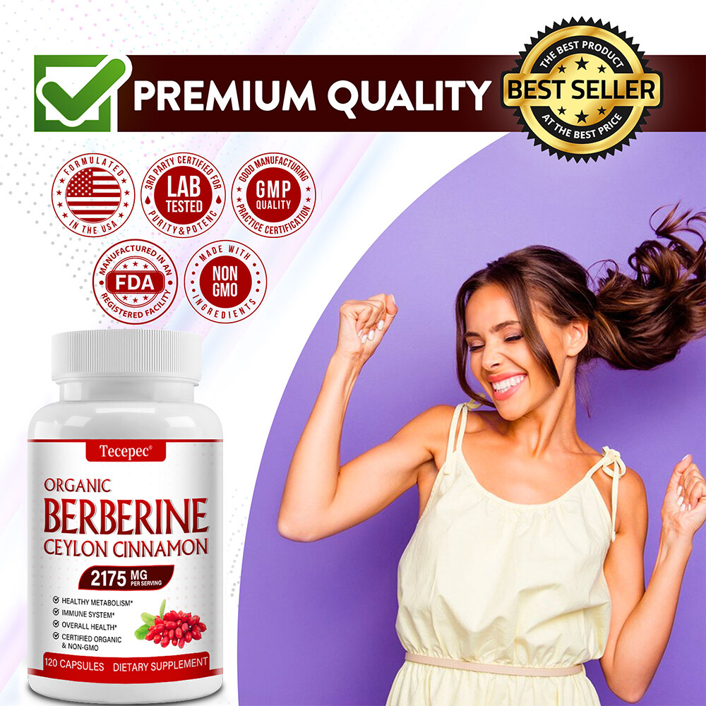Premium Berberine with Ceylon Cinnamon 1800mg – Healthy Cholesterol, Non-GMO