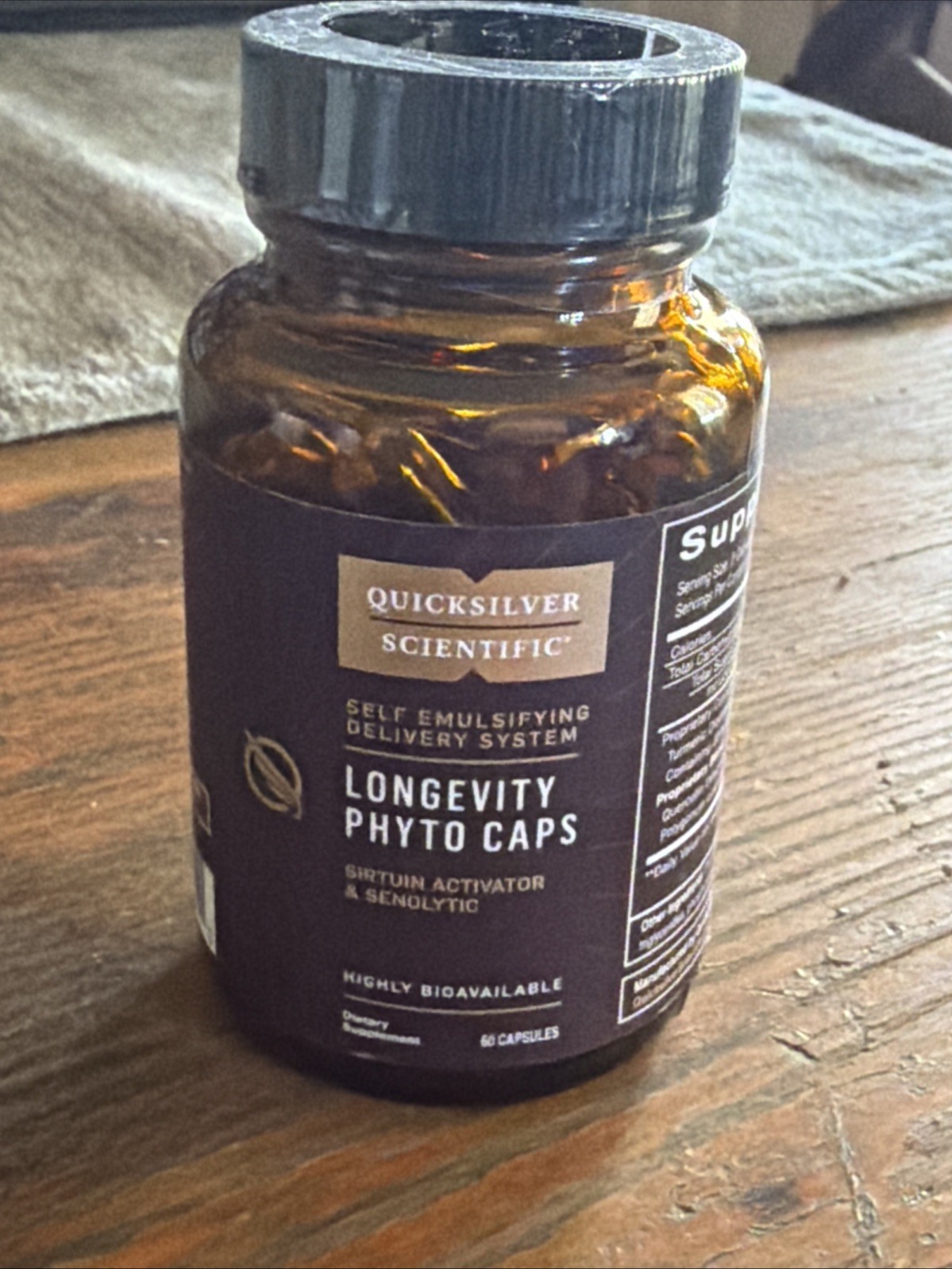Quicksilver Scientific Longevity Phyto Caps 60 Sirtuin Activator Senolytic