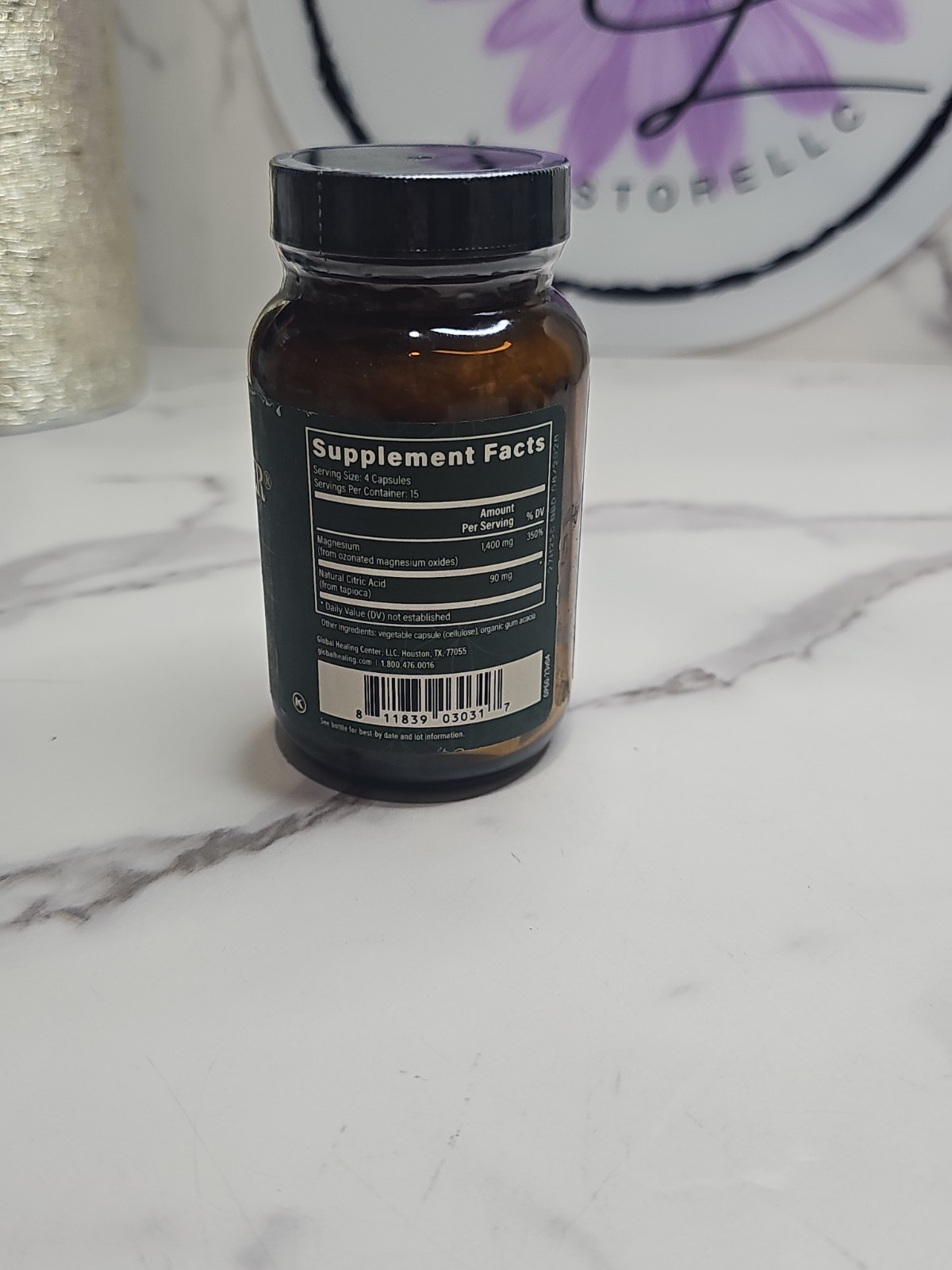 Global Healing Center Oxy-Powder Natural Digestive Cleanse 60 Caps Exp 08/2028