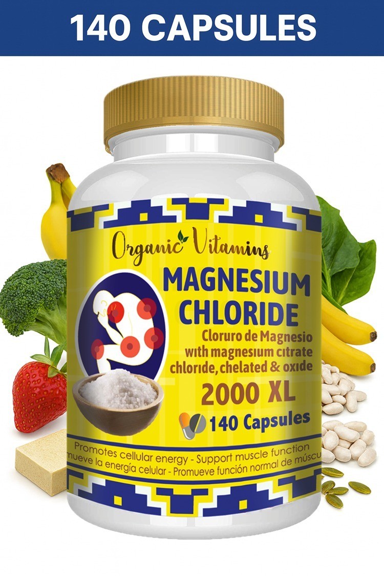 Organic Vitamins Magnesium Complex 2000mg Elemental Magnesium