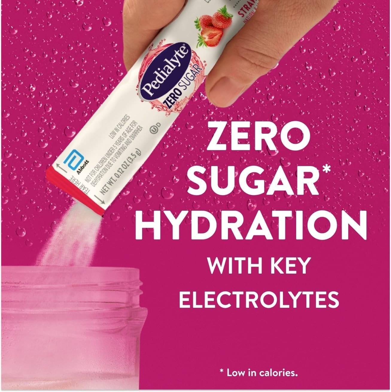 Pedialyte Electrolyte Drink Mix With Zero Sugar | Hydration With Key Electrolyte