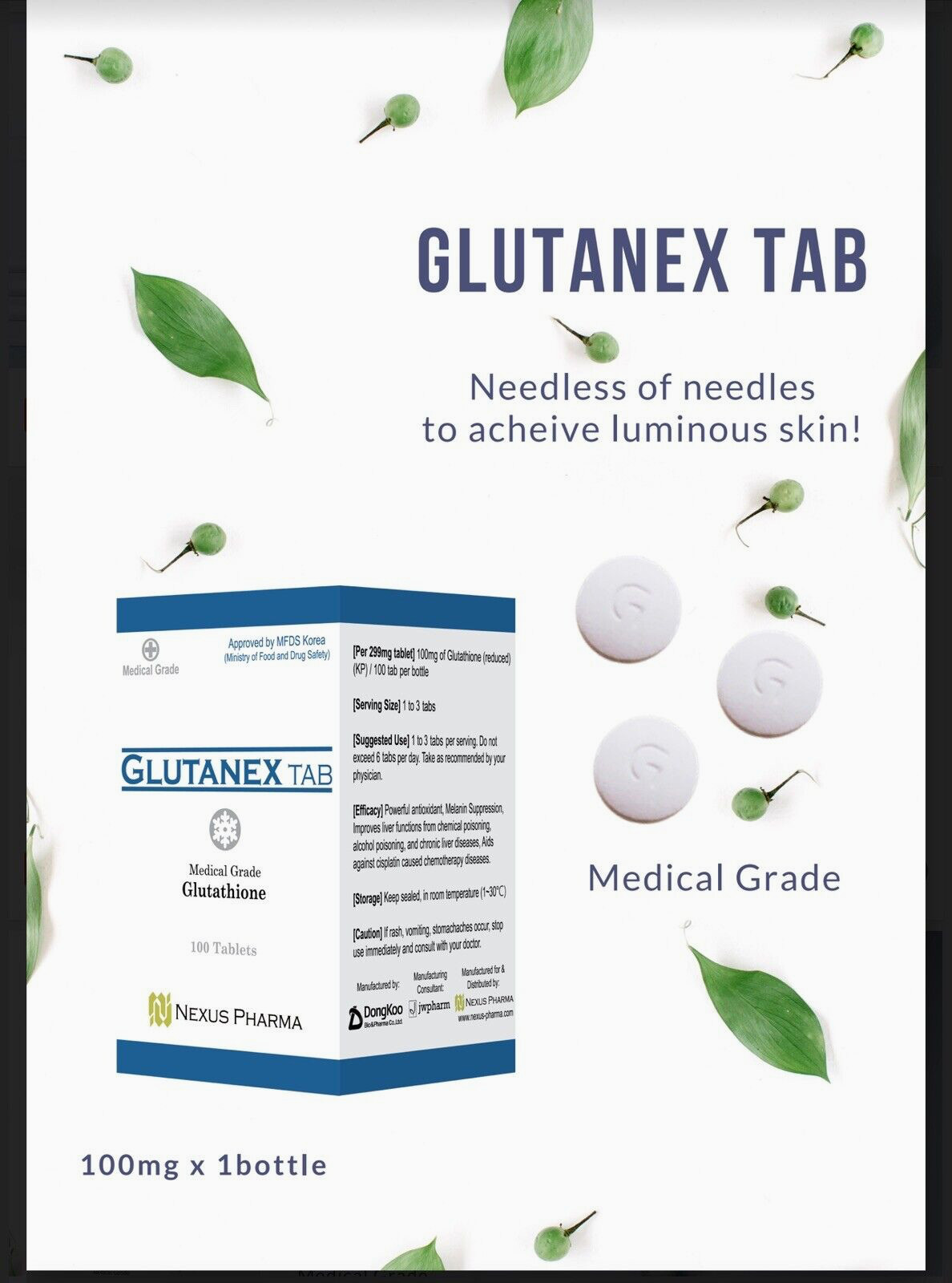 Glutanex Tabs 100 mg