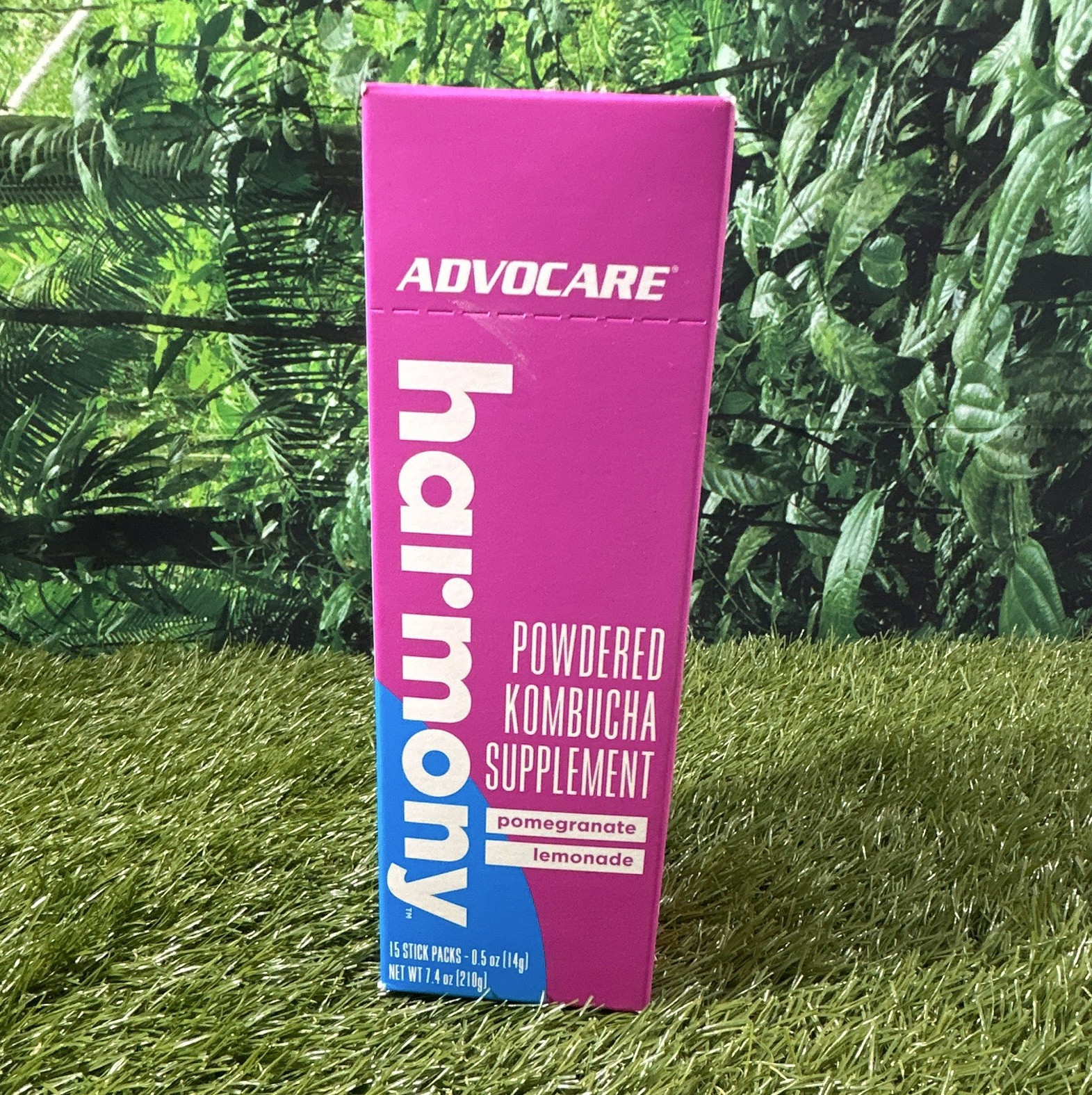 AdvoCare Harmony Kombucha Supplement Powder Pomegranate Lemonade 15ct Exp 08/26