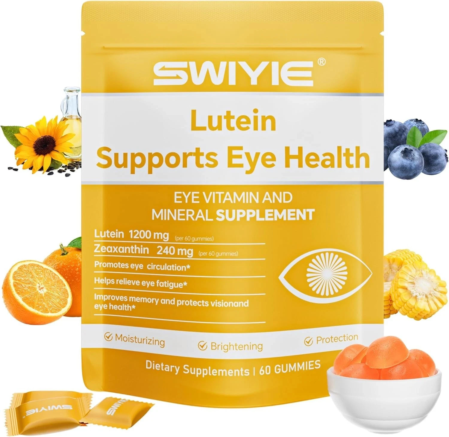 SWIYIE Lutein Gummies – Eye Vitamin and Mineral Supplement
