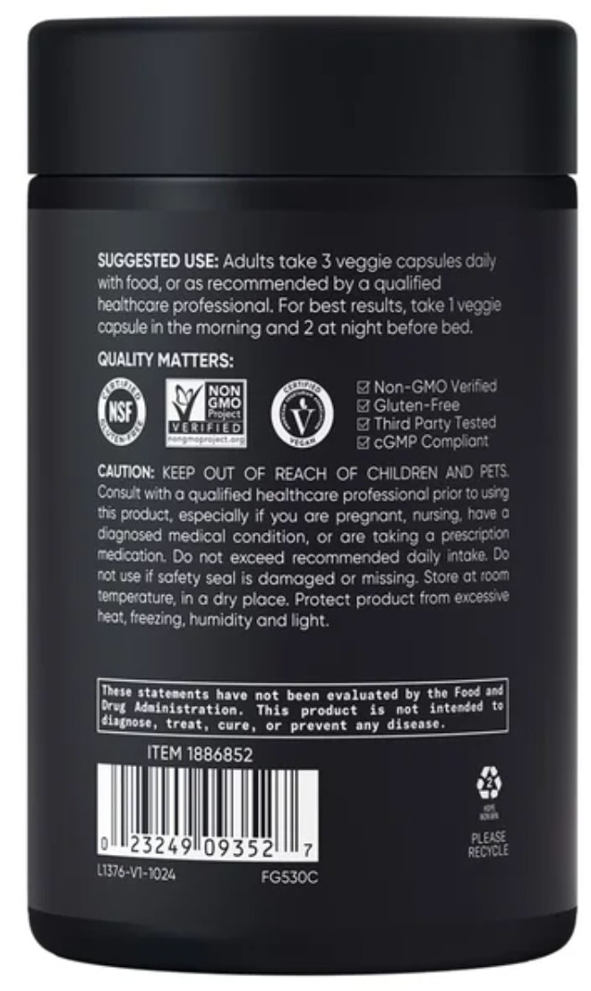 Sports Research Magnesium L-Threonate 2000mg – 135 capsules,Exp:07/28