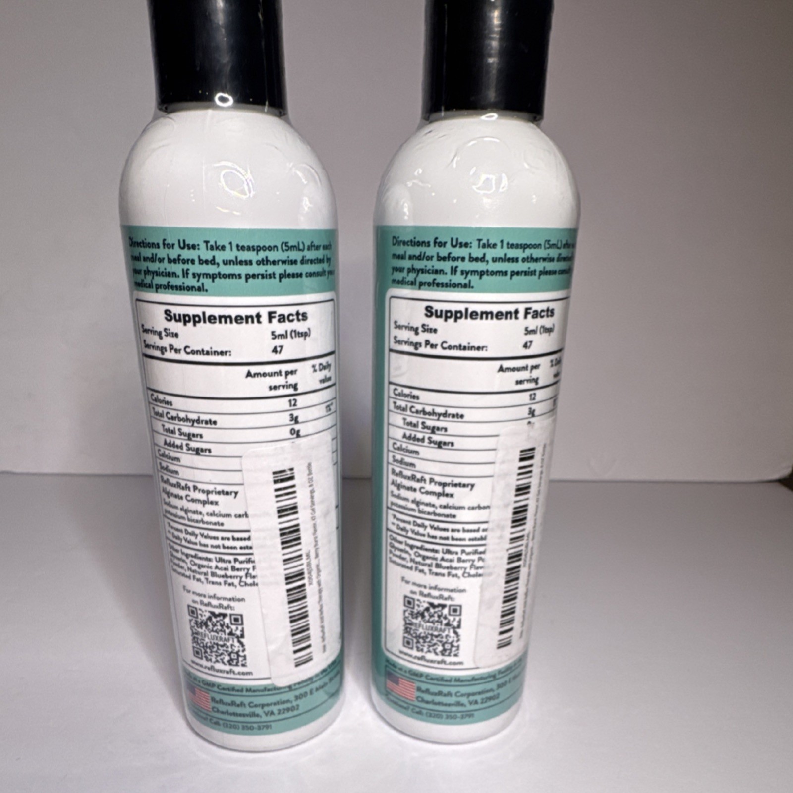 RefluxRaft All Natural Alginate Complex Digestive Support Liquid 5mL Berry