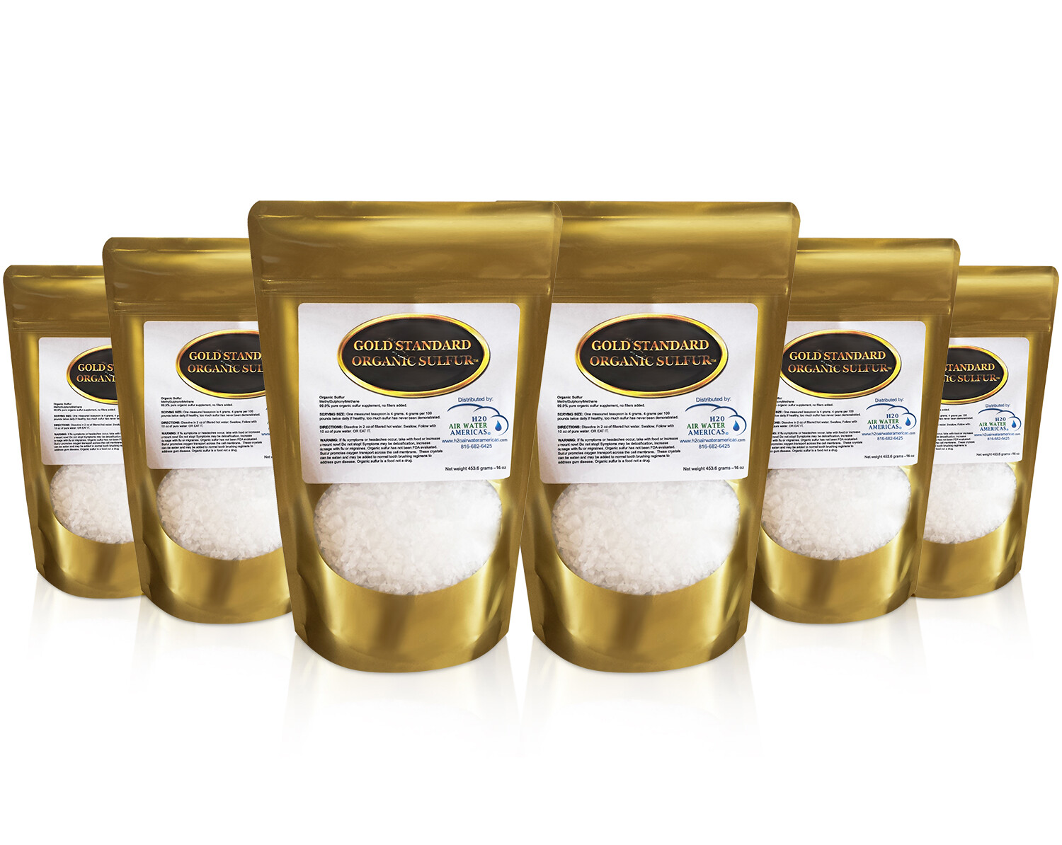 Gold Standard Organic Sulfur Crystals 6lb – 99.9% Pure MSM – Largest Flakes!