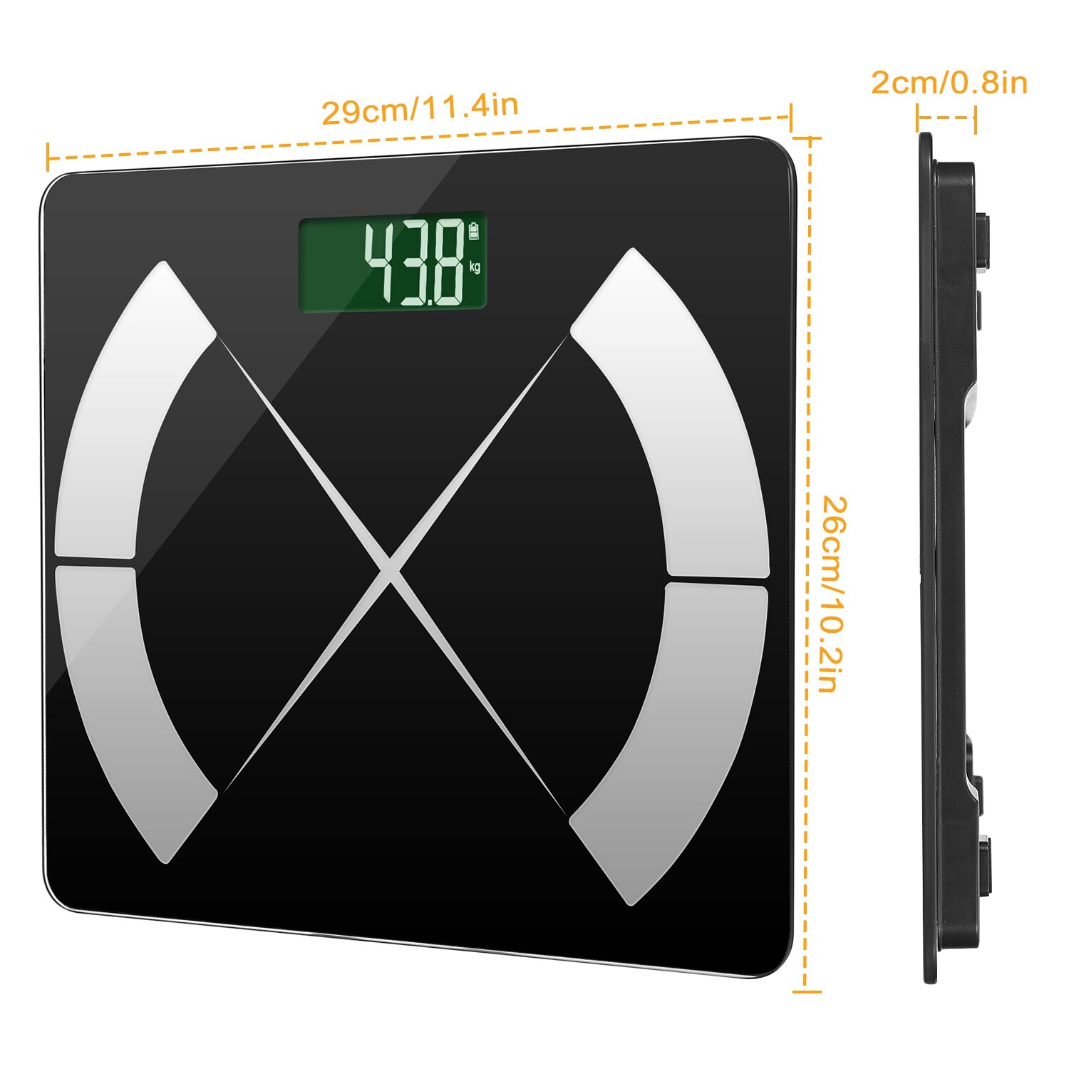 Smart Body Fat Scale Body Composition BMI Weight Scale Digital iOS & Android App