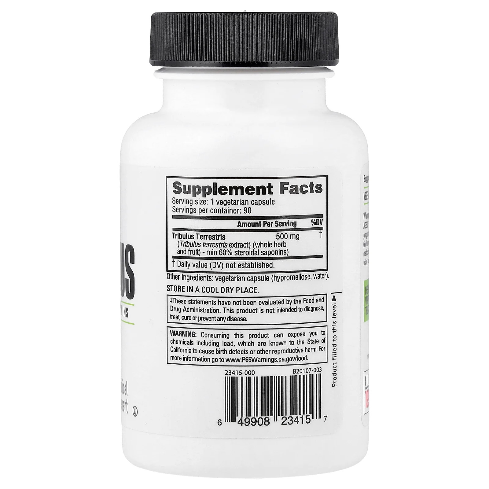 2 X NutraBio, Tribulus, 90 Capsules (500 mg per Capsule)