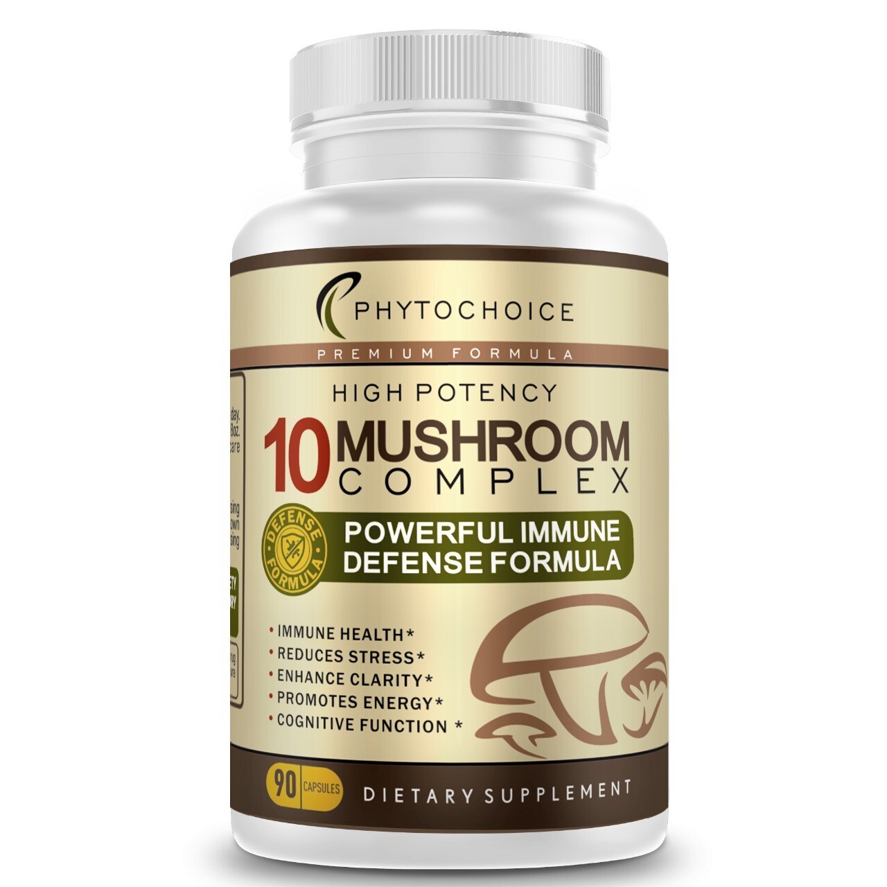 PHYTOCHOICE Advertising Insert CARD for Defense10 Mushroom Complex Supplements
